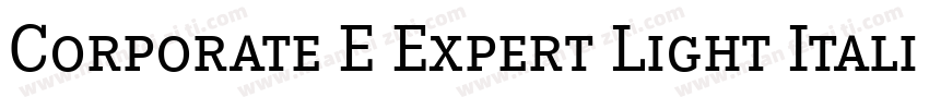 Corporate E Expert Light Italic OsF字体转换